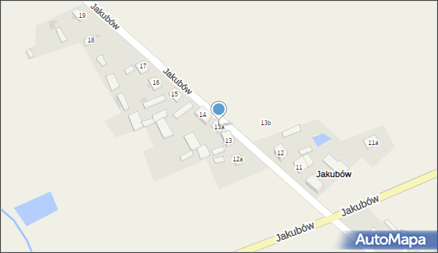 Jakubów, Jakubów, 13a, mapa Jakubów