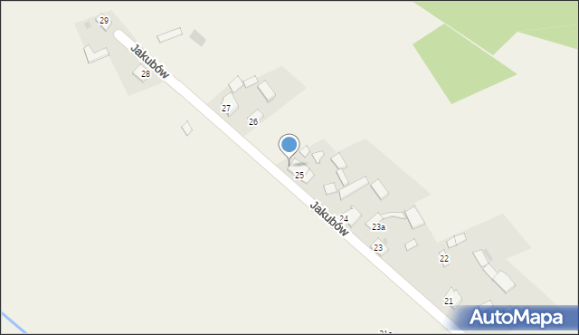 Jakubów, Jakubów, 25a, mapa Jakubów