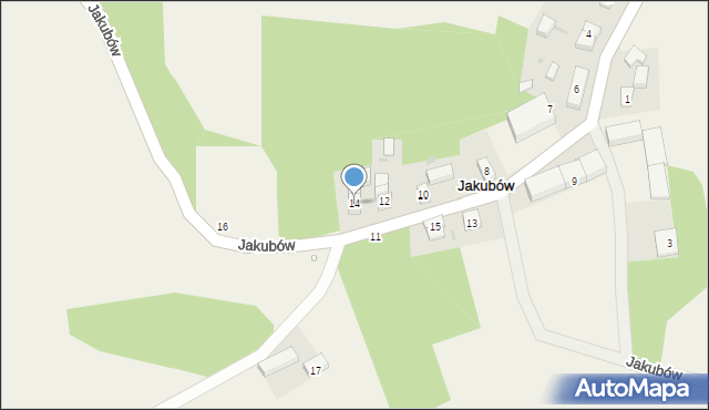 Jakubów, Jakubów, 14, mapa Jakubów