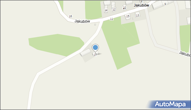 Jakubów, Jakubów, 17, mapa Jakubów