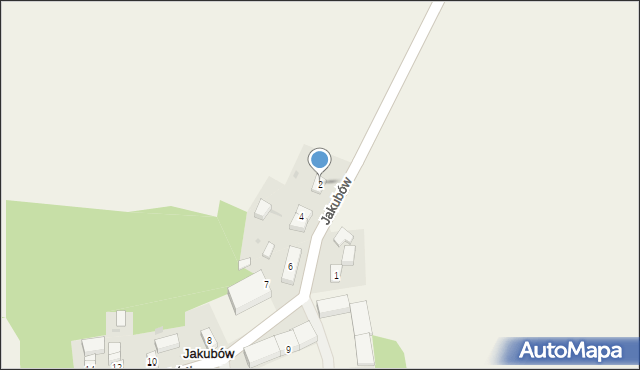 Jakubów, Jakubów, 2, mapa Jakubów