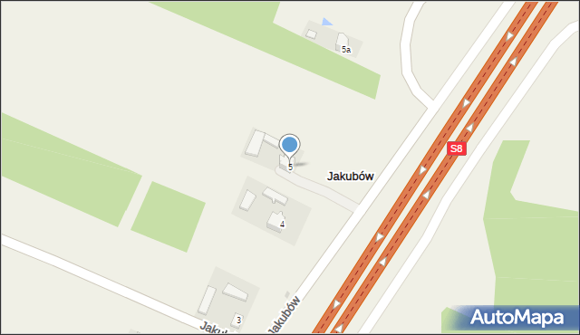 Jakubów, Jakubów, 5, mapa Jakubów