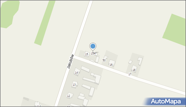 Jakubów, Jakubów, 15A, mapa Jakubów