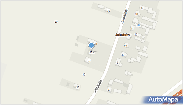 Jakubów, Jakubów, 37a, mapa Jakubów