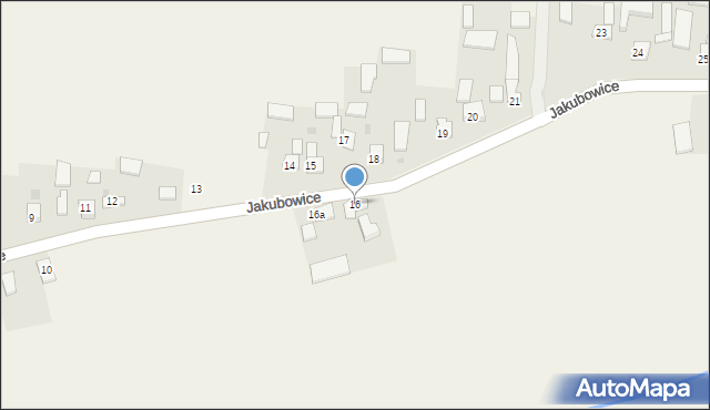 Jakubowice, Jakubowice, 16, mapa Jakubowice