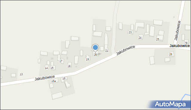 Jakubowice, Jakubowice, 20, mapa Jakubowice