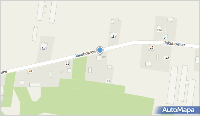 Jakubowice, Jakubowice, 12, mapa Jakubowice