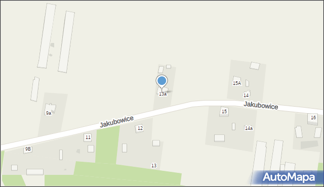 Jakubowice, Jakubowice, 13a, mapa Jakubowice