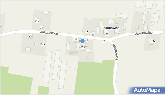 Jakubowice, Jakubowice, 17a, mapa Jakubowice