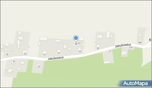 Jakubowice, Jakubowice, 34, mapa Jakubowice