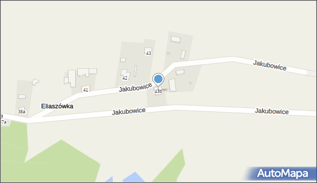 Jakubowice, Jakubowice, 43b, mapa Jakubowice