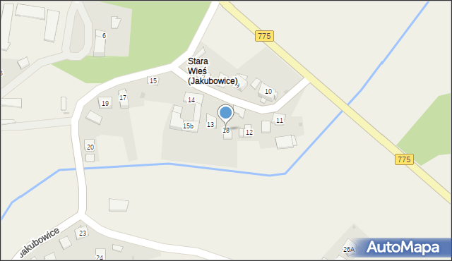 Jakubowice, Jakubowice, 18, mapa Jakubowice