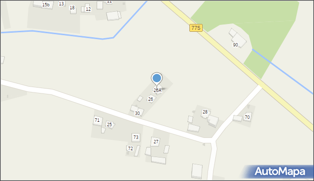 Jakubowice, Jakubowice, 26A, mapa Jakubowice