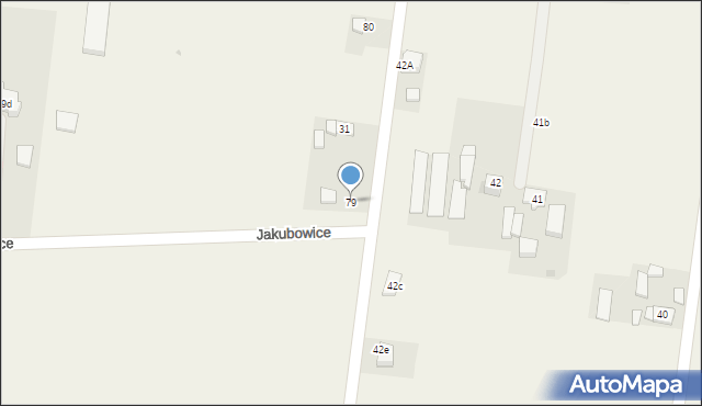 Jakubowice, Jakubowice, 79, mapa Jakubowice