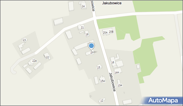 Jakubowice, Jakubowice, 17, mapa Jakubowice