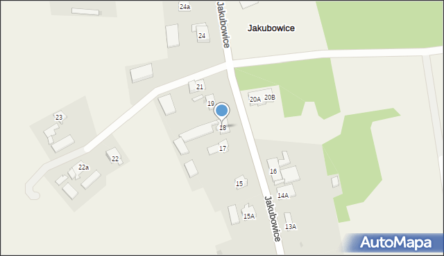 Jakubowice, Jakubowice, 18, mapa Jakubowice