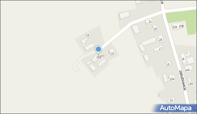 Jakubowice, Jakubowice, 22a, mapa Jakubowice