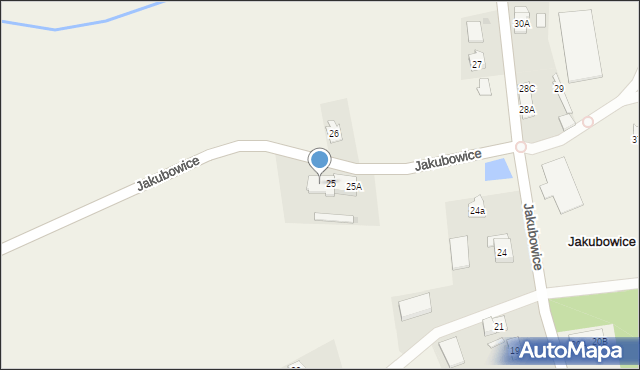 Jakubowice, Jakubowice, 25D, mapa Jakubowice