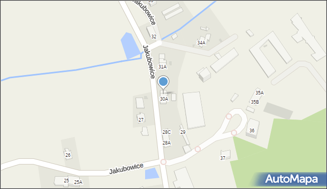 Jakubowice, Jakubowice, 30B, mapa Jakubowice