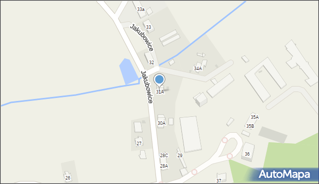 Jakubowice, Jakubowice, 31A, mapa Jakubowice