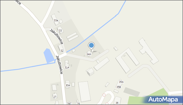Jakubowice, Jakubowice, 34B, mapa Jakubowice