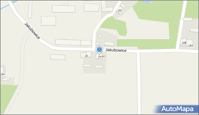 Jakubowice, Jakubowice, 17, mapa Jakubowice