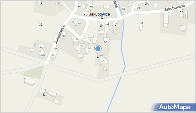 Jakubowice, Jakubowice, 23, mapa Jakubowice