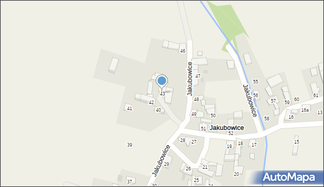 Jakubowice, Jakubowice, 43, mapa Jakubowice
