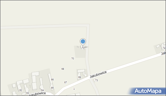 Jakubowice, Jakubowice, 72, mapa Jakubowice