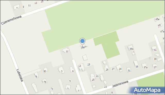Jakubowice Konińskie-Kolonia, Jaśminowa, 19a, mapa Jakubowice Konińskie-Kolonia