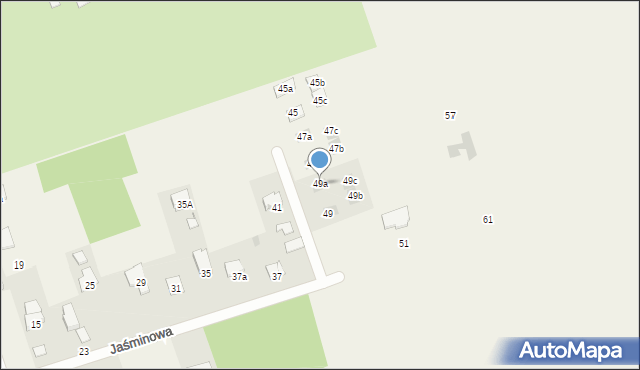 Jakubowice Konińskie-Kolonia, Jaśminowa, 49a, mapa Jakubowice Konińskie-Kolonia