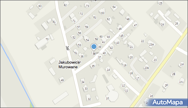 Jakubowice Murowane, Jakubowice Murowane, 38, mapa Jakubowice Murowane