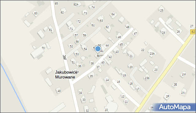 Jakubowice Murowane, Jakubowice Murowane, 39, mapa Jakubowice Murowane
