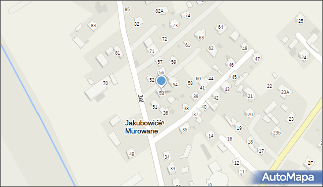 Jakubowice Murowane, Jakubowice Murowane, 53, mapa Jakubowice Murowane