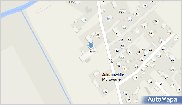 Jakubowice Murowane, Jakubowice Murowane, 70, mapa Jakubowice Murowane
