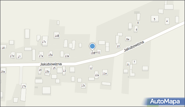 Jakubowizna, Jakubowizna, 11B, mapa Jakubowizna
