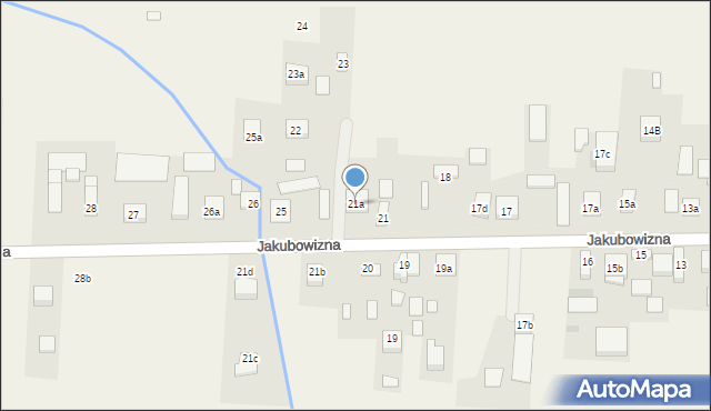 Jakubowizna, Jakubowizna, 21a, mapa Jakubowizna