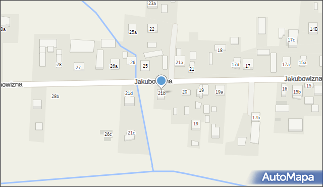 Jakubowizna, Jakubowizna, 21b, mapa Jakubowizna