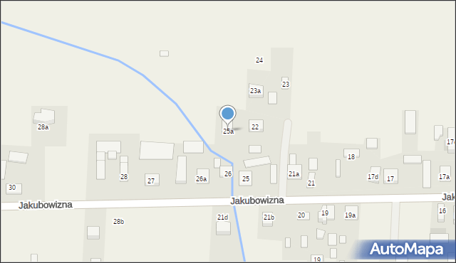 Jakubowizna, Jakubowizna, 25a, mapa Jakubowizna