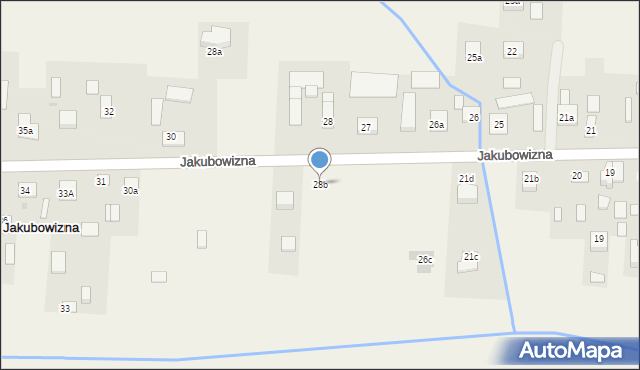 Jakubowizna, Jakubowizna, 28b, mapa Jakubowizna