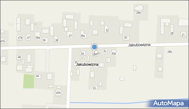 Jakubowizna, Jakubowizna, 33A, mapa Jakubowizna