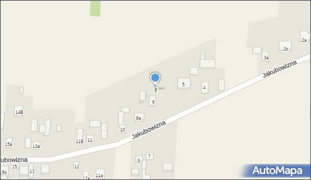 Jakubowizna, Jakubowizna, 8, mapa Jakubowizna