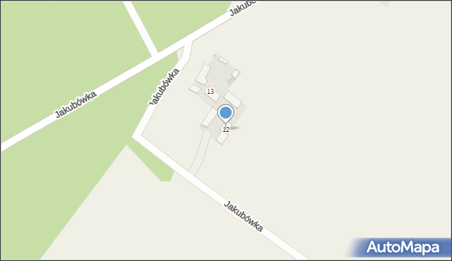 Jakubówka, Jakubówka, 12, mapa Jakubówka