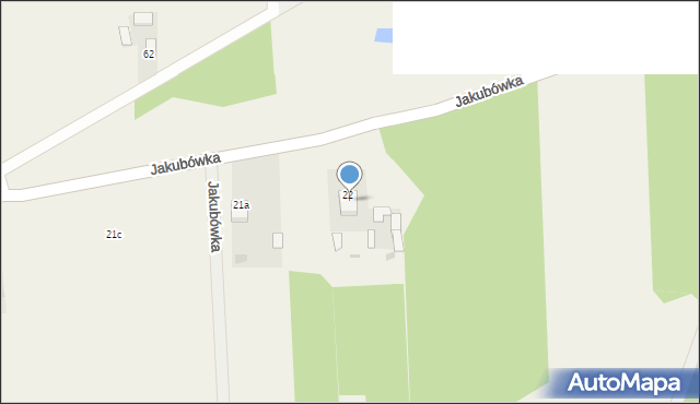Jakubówka, Jakubówka, 22a, mapa Jakubówka