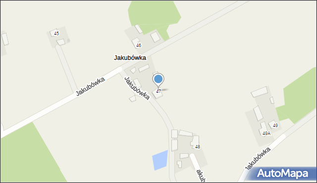 Jakubówka, Jakubówka, 47, mapa Jakubówka