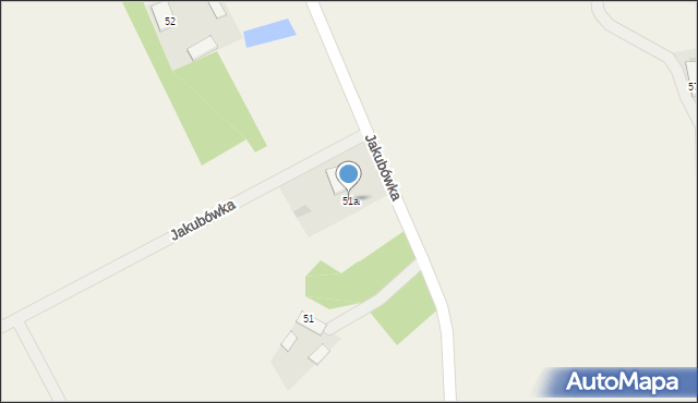 Jakubówka, Jakubówka, 51a, mapa Jakubówka