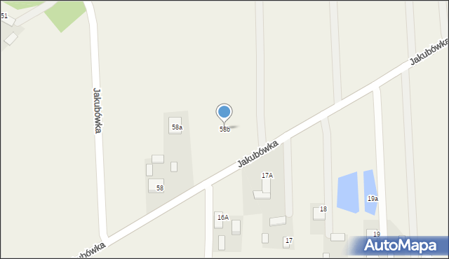 Jakubówka, Jakubówka, 58b, mapa Jakubówka