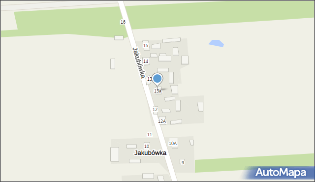 Jakubówka, Jakubówka, 13a, mapa Jakubówka