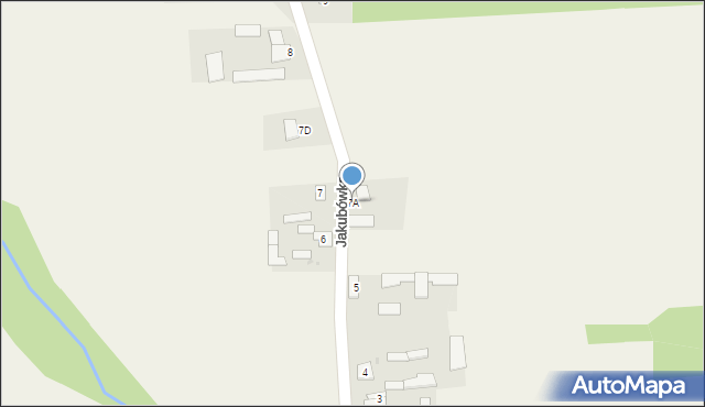 Jakubówka, Jakubówka, 7A, mapa Jakubówka