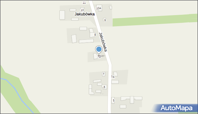 Jakubówka, Jakubówka, 7D, mapa Jakubówka